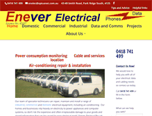 Tablet Screenshot of eneverelectrical.com.au